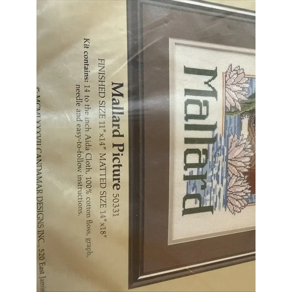 Something Special Counted Cross Stitch Mallard Picture Frame Kit New Sealed